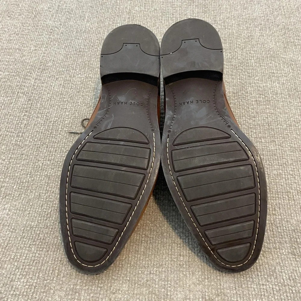 Cole Haan Shoes Mens Size 10.5 M Brown Leather Cap Toe Derby Dress C11632